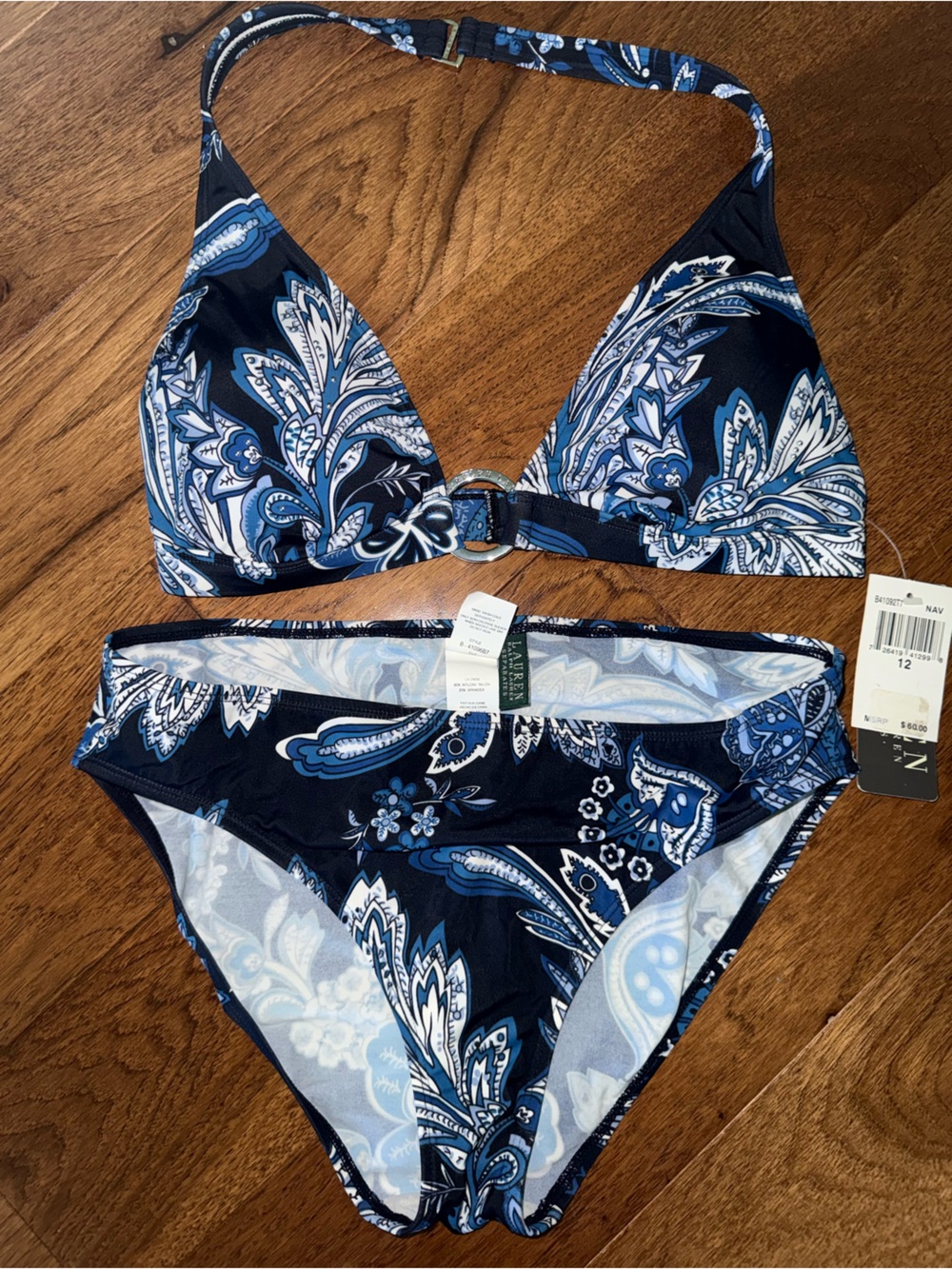 NWT Ralph Lauren Swimsuit Bikini Size 12 Set $120